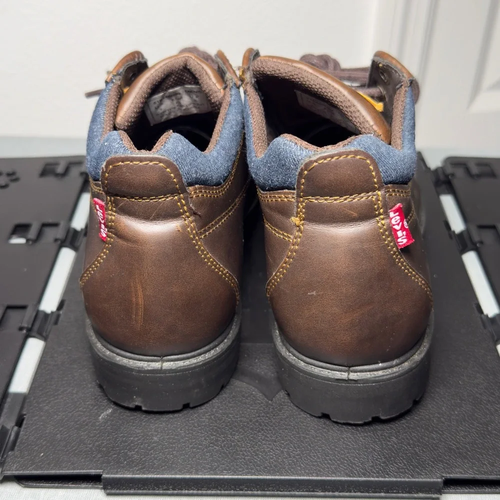 Levi's 518448H94 Low Top Boots Mens Size 7 Brown Good Moc Toe Rugged Lace Up